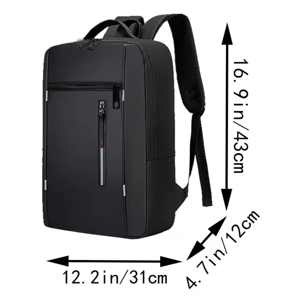 Business Laptop‎ Backpack Men Large Black Nylon Professional Travel Bag - Picture 2 of 4